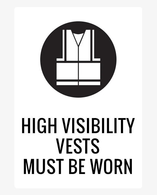 Mandatory High Visibility Vest Sign