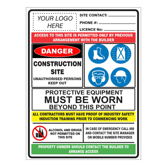 Your Logo & Combination Safety Sign