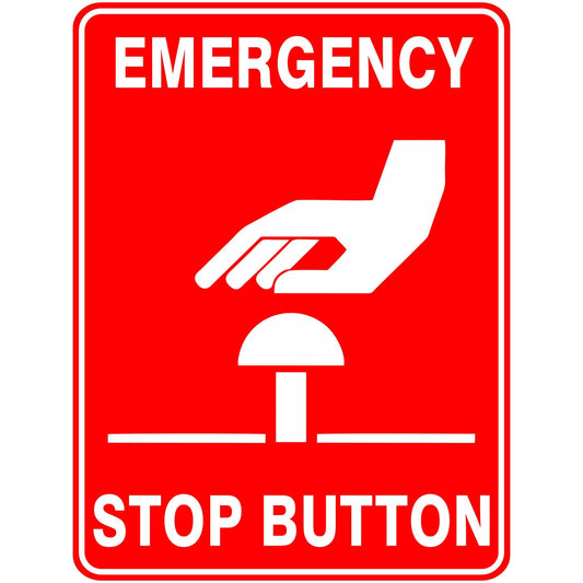 Emergency Stop Button Sign