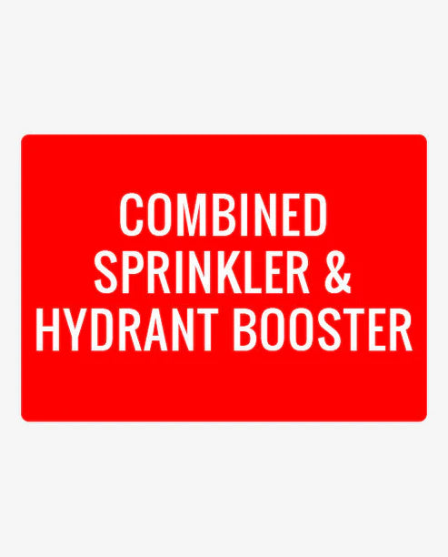 Combined Sprinkler & Hydrant Booster Sign