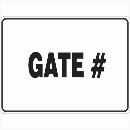 Gate Number Sign