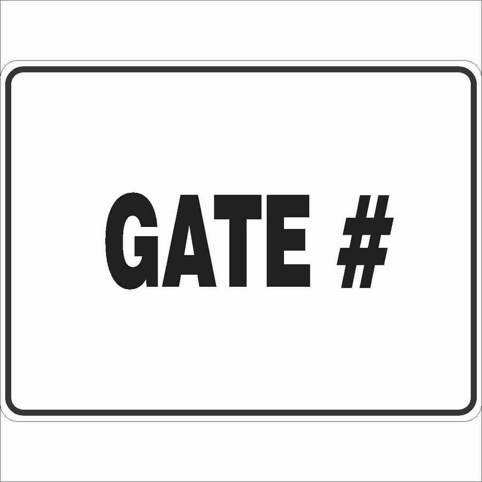Gate Number Sign – Brimarc Signage