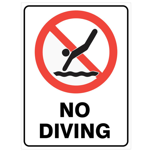 No Diving Sign
