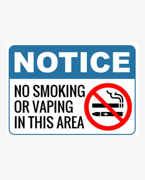 No Smoking or Vaping Sign
