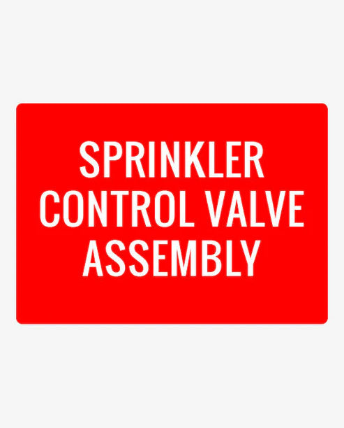Sprinkler Control Valve Assembly Sign